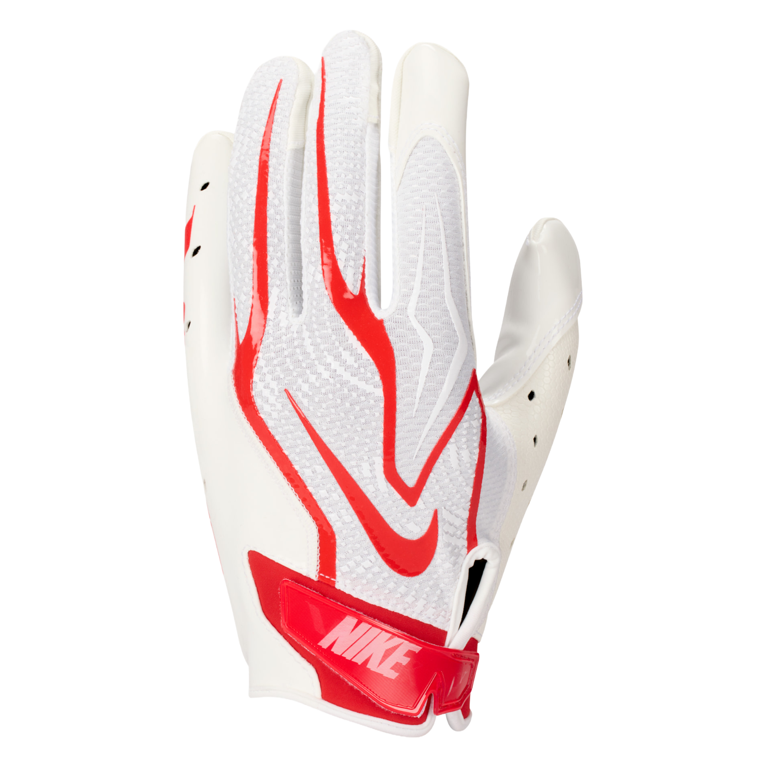 Nike Vapor Jet 9.0 football gloves in white and red colorway