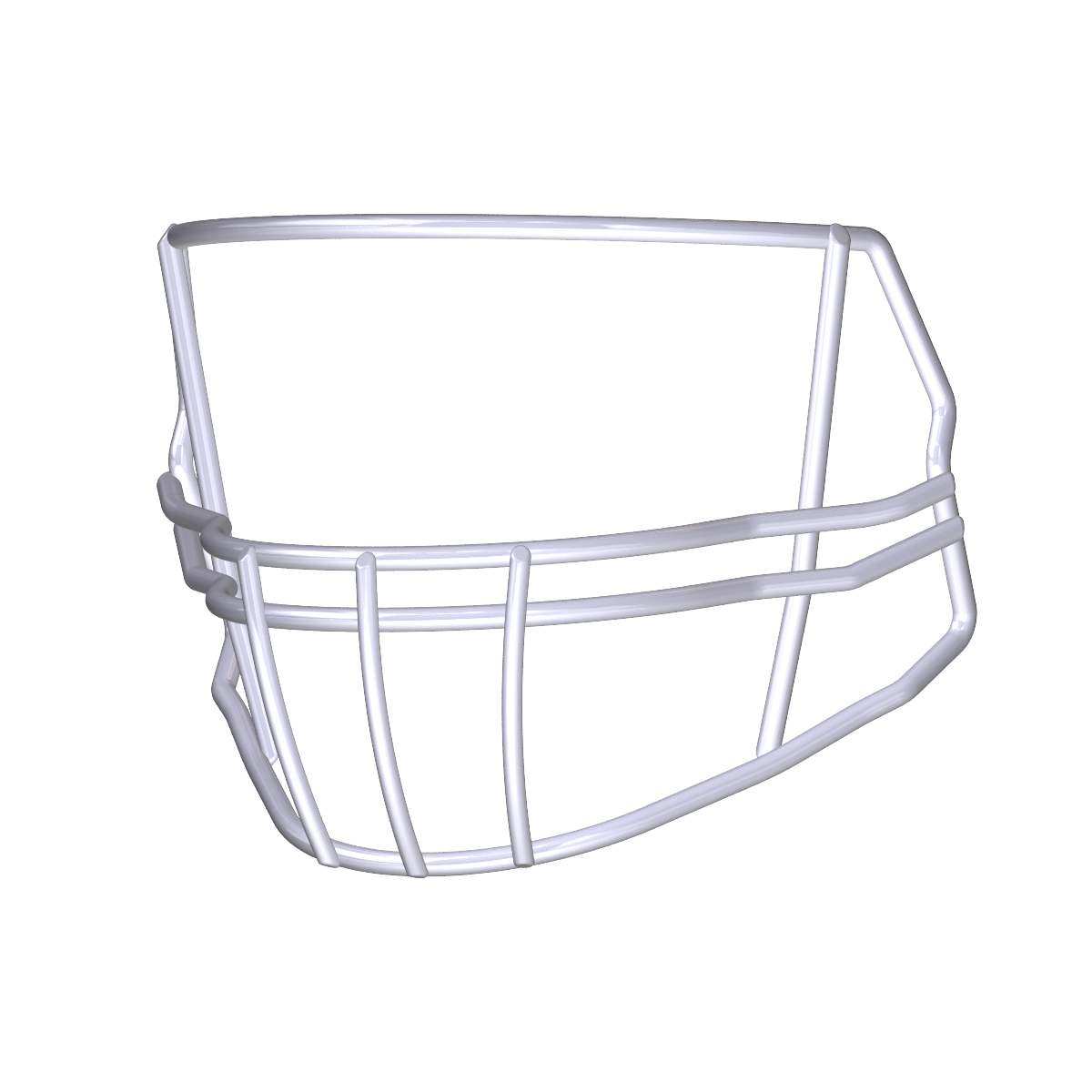 Riddell S2B-HS4 white football helmet facemask isolated on white background