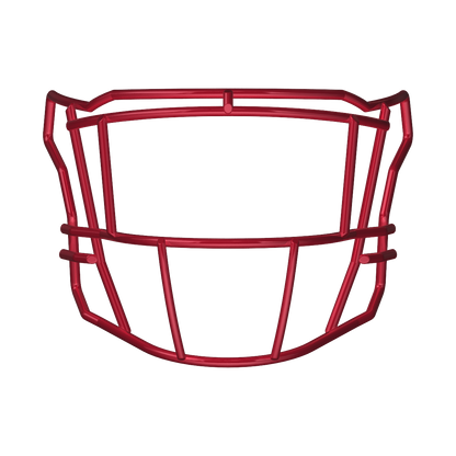 Riddell SF-2EG-SW red football facemask for SpeedFlex helmets with wide vision design and NOCSAE certification