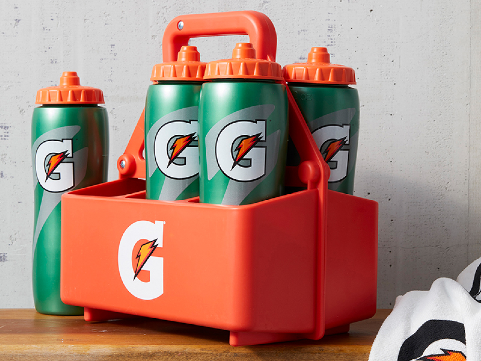 Gatorade bottle carrier rugged plastic frame detail