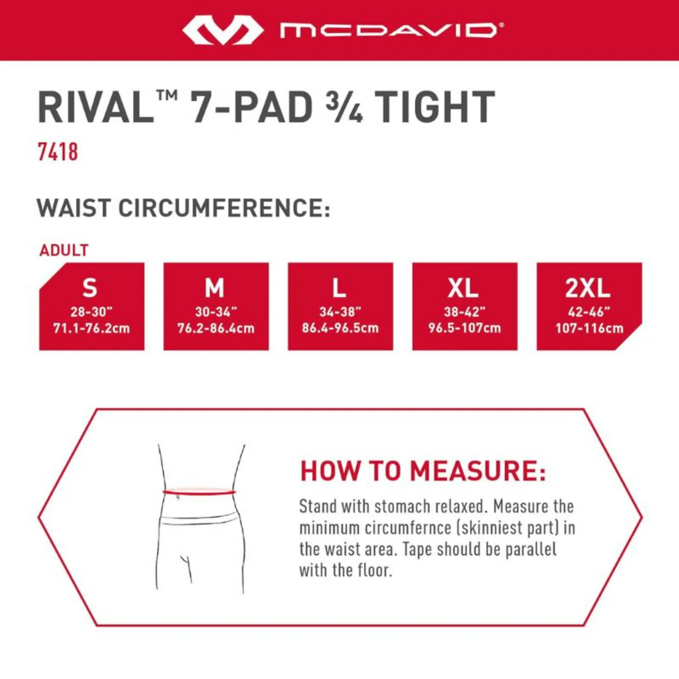 McDavid Rival 7 Pad girdle