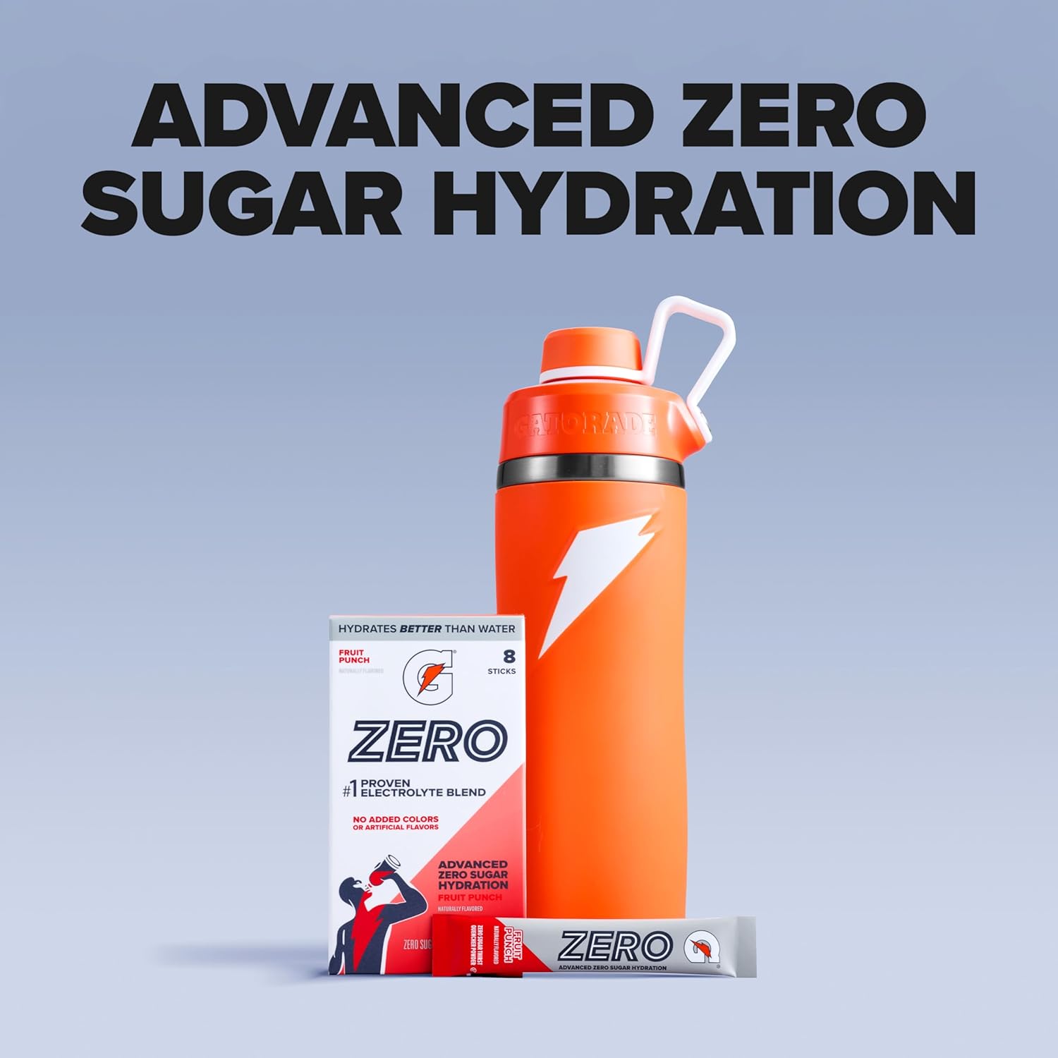 Gatorade G Zero Glacier Freeze 8-pack nutrition and product back panel