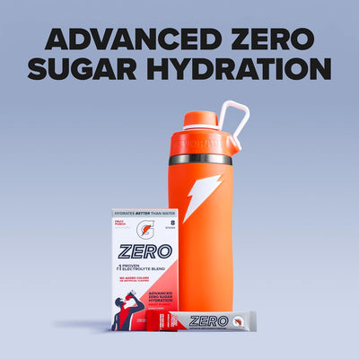 Gatorade G Zero Glacier Freeze 8-pack nutrition and product back panel
