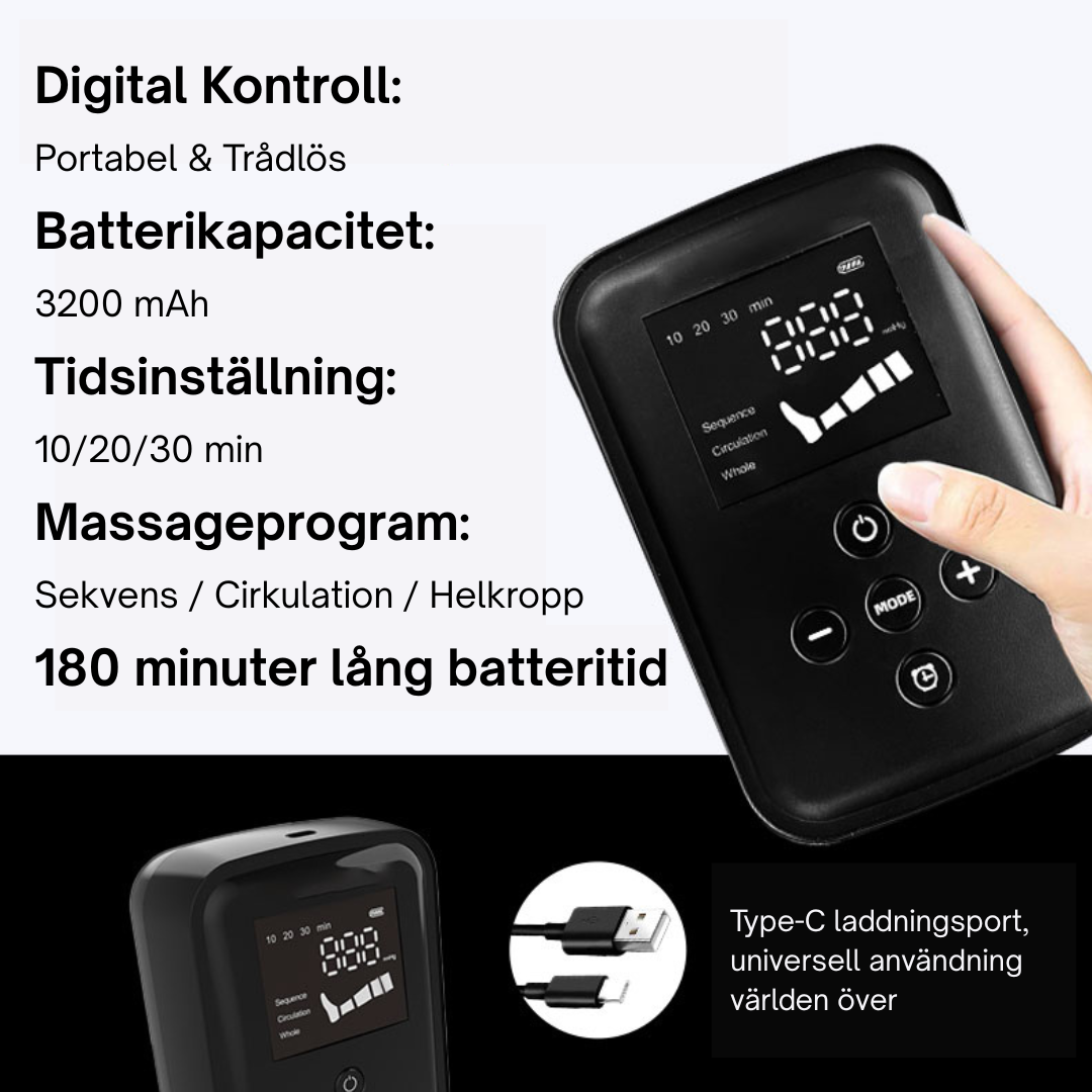 Return to Play Trådløse kompresjonsstøvler