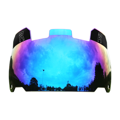 REYRR VISION DEEP OCEAN BLUE football-visir med antidugg, ripebestandig polykarbonatskjerm og hurtigutløsningssystem