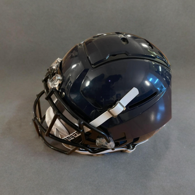 Schutt F7 VTD Navy Blue helmet — side profile