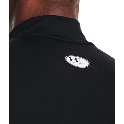 UA Mens Compression Mock Long Sleeve — mock neck collar detail