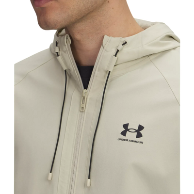 UA Stretch Woven Windbreaker — hood close-up