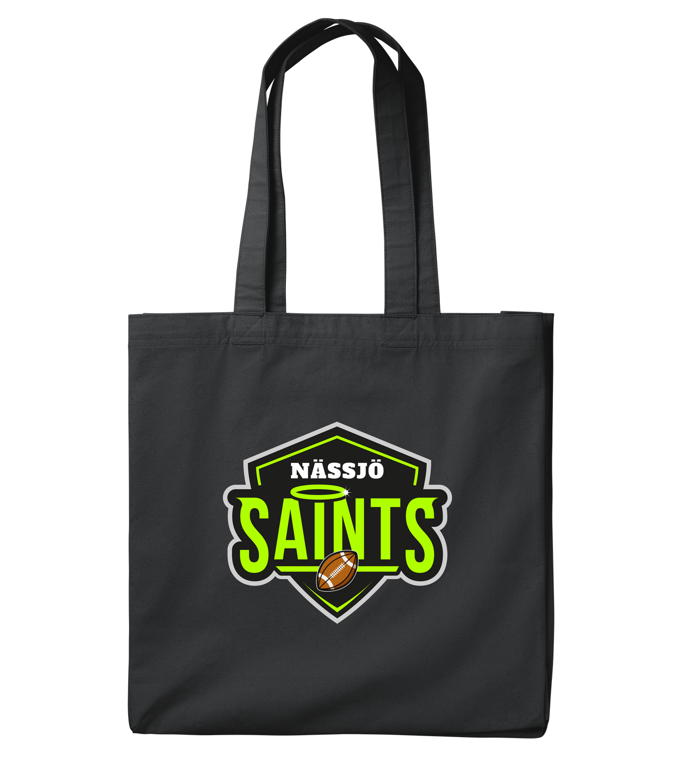 Nässjö Saints Canvas Tote Bag Large - Premium tote_bag_bottom_panel from REYRR STUDIO - Shop now at Reyrr Athletics