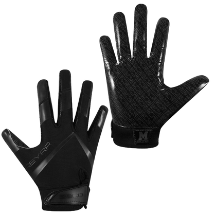 Reyrr Zero gloves black with griptech silicone and breathable nylon for football and floorball use medium size