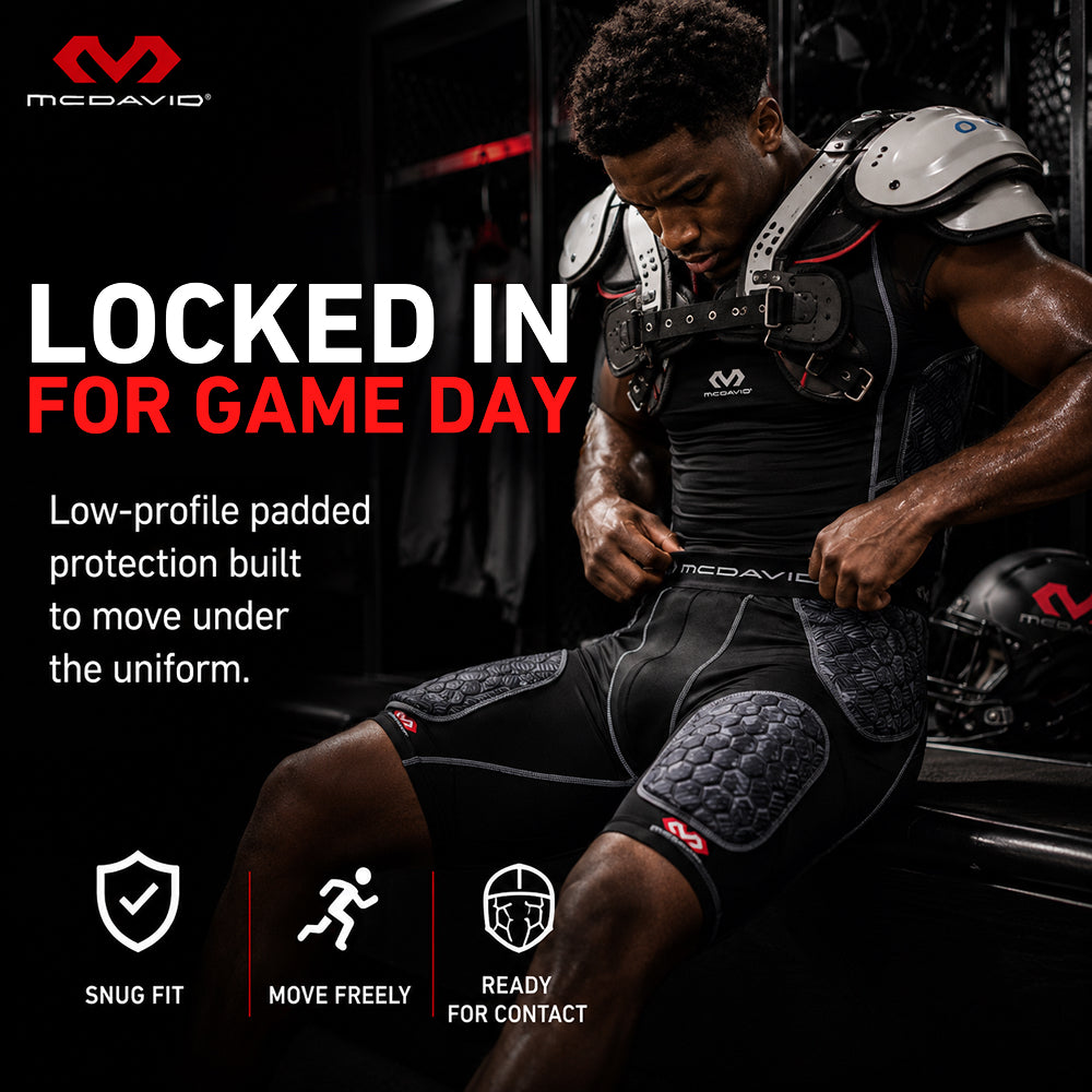 Low-profile padded protection built to move under the uniform