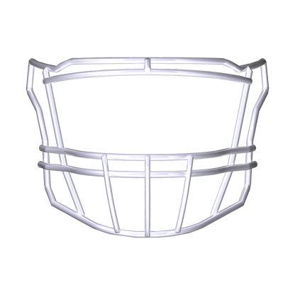 White Riddell SF-2BD Facemask for SpeedFlex helmets with lightweight carbon steel design and wide visibility.