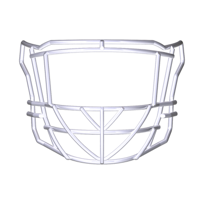 Riddell SF-2EG-TX football faceguard with lightweight tubular steel, compatible with Quick Release technology, designed for linemen, linebackers, and fullbacks.