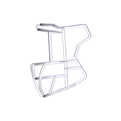 Riddell SF-2EG-TX lightweight tubular steel football faceguard compatible with Quick Release technology for linemen and linebackers